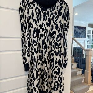 Who What Wear leopard print sweater dress